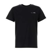 A.P.C. Svart Bomull T-shirt Klassisk Stil Black, Herr