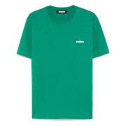 BARROW Grön Crew Neck T-shirt med Bear Print Green, Herr