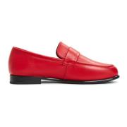 Cesare Gaspari Läderblockklack loafers Abigail - Röd Red, Dam