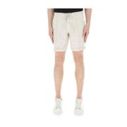 40WEFT Kräm Linne Casual Shorts Beige, Herr