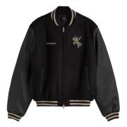 REPRESENT Wool Varsity Jacket Black, Herr