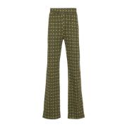 WALES BONNER Wide Trousers Green, Herr