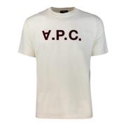 A.P.C. Ekologisk bomull Unisex T-shirts och Polos White, Herr