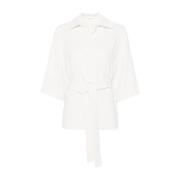 P.A.R.O.S.H. Elegant Ivory Blouse White, Dam