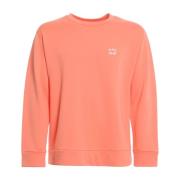 A.P.C. Orange Bomullsweatshirt med Logodetalj Orange, Herr