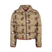 GCDS Monogram Print Dunjacka Brown, Dam