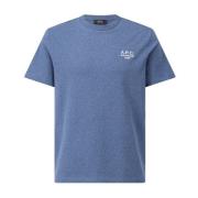 A.P.C. Logotyp T-shirt i bomull Blue, Dam