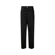 A.P.C. Svarta Denimbyxor Rak Passform Black, Herr