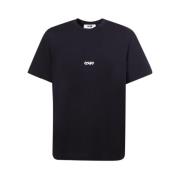 MSGM Svart Crew-neck T-shirt med Logo Black, Herr