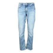 Guess Bomullsblandning Konisk Ben Jeans Blue, Herr