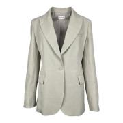 P.A.R.O.S.H. Linneblazer med knappstängning Beige, Dam