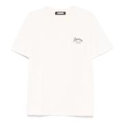 BARROW Rosa Crew Neck T-shirt med Logo Pink, Herr