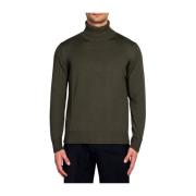 CORSINELABEDOLI Turtleneck Jumpers Essential Style Comfort Green, Herr