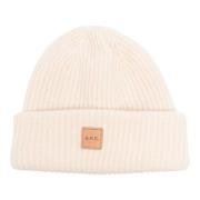 A.P.C. Michelle Logo Patch Beanie Beige, Dam