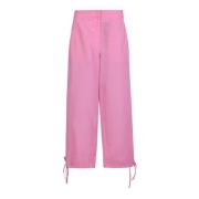 MSGM Wide Trousers Pink, Dam