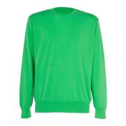 CASHMERE COMPANY Herr Crewneck Långärmad Tröja Green, Herr