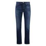 DEPARTMENT FIVE Slim Fit Jeans med Metaldetaljer Blue, Herr