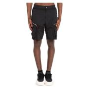 HELIOT EMIL Svarta Sfäriska Cargo Shorts Black, Herr