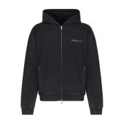 REPRESENT Aged Black Zip Hoodie Black, Herr