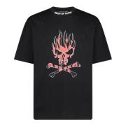 VISION OF SUPER Skull Print Tee Svart/Röd Black, Herr