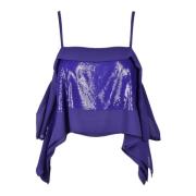 Erika Cavallini Polyester Ärmlös Topp Purple, Dam