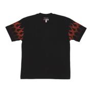 VISION OF SUPER Flames Racing Tee Svart/Röd Black, Herr