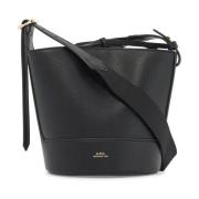 A.P.C. Hammad Eco-Läder Bucket Bag Black, Dam