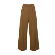 WARDROBE.NYC Bruna Wide Leg Byxor Brown, Dam