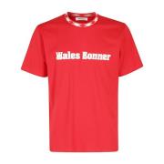 WALES BONNER Klassisk Bomullstee Red, Herr