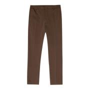 NN07 Tapered Leg Bomullsblandning Byxor Brown, Herr