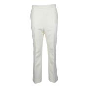 Max Mara Ullblandning Stretchbyxor White, Dam