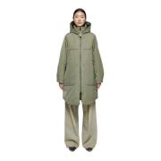 OOF Wear Lång huva nylon parka Green, Dam