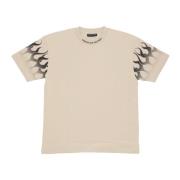 VISION OF SUPER Flames Tee Herr T-shirt Beige, Herr