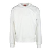 Diesel Bomull Polyester Sweatshirt Modell White, Herr