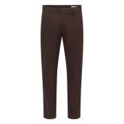 NN07 Slim Fit Chino i italienskt bomull Brown, Herr