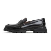 Cesare Gaspari Läder Platform Loafers Mariana Black, Dam