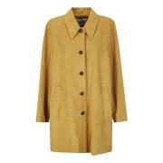 LOW CLASSIC Suede Half Coat Brown, Dam