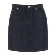 A.P.C. Denim Mini Kjol Blue, Dam