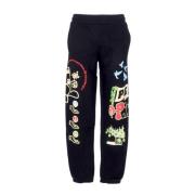 MARKET Svart Peace And Power Sweatpants Black, Herr