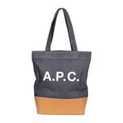 A.P.C. Snygg Läder Väska Blue, Herr