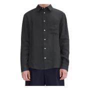 A.P.C. Logo Chemise Skjorta Premium Bomull Gray, Herr