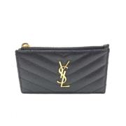 Yves Saint Laurent Vintage Pre-owned Laeder plnbcker Black, Dam