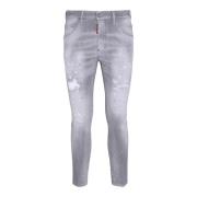 Dsquared2 Slim-Fit Grå Jeans för Män Gray, Herr