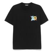 BARROW Svart Crew Neck T-shirt 100% Bomull Black, Herr