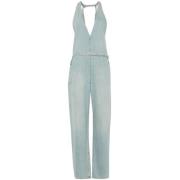 Haikure Klarblå Denim Overalls Stilren Blue, Dam