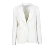 Simona Corsellini Elegant Jacka med Polyesterblandning White, Dam