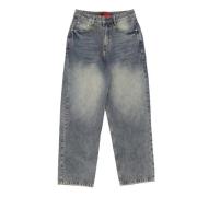 ACUPUNCTURE Blå Patina Wide Leg Jeans Blue, Herr