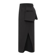 A.W.A.K.E. MODE Maxi Kjol med Detalj Black, Dam