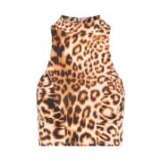 ROTATE Birger Christensen Animalier Halterneck Top Multicolor, Dam