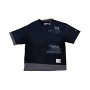 MIHARA YASUHIRO Lagertryck T-shirt Svart Black, Herr